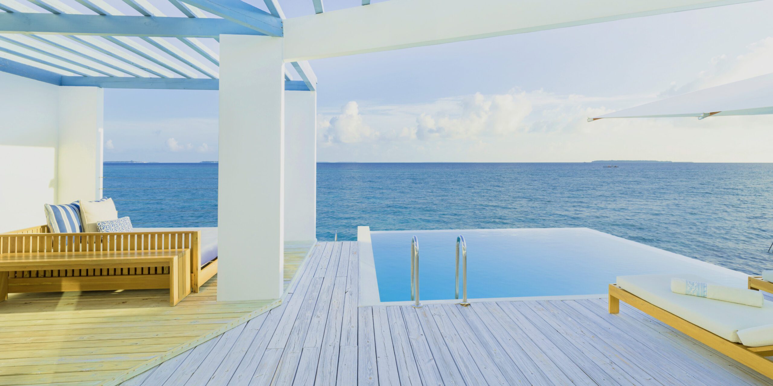 A Poolside View of our Luxury Villas in the Maldives