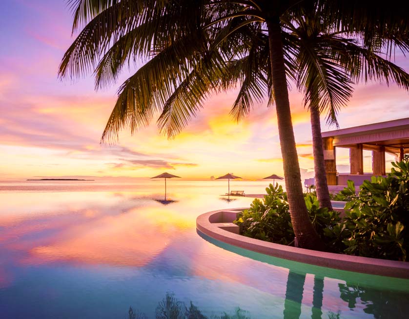 Amilla Maldives - Pool and Sunset View